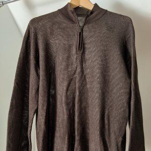 Canali sweater - brown/silver crepe/mesh